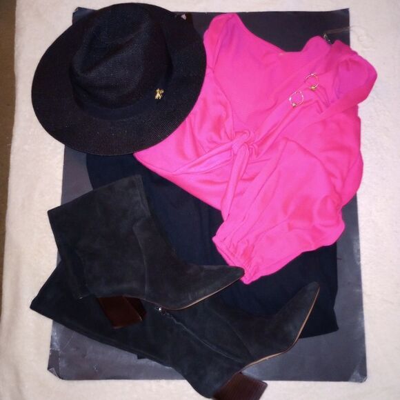 🆕👢Botkier Sharon Black Suede Knee High Boots - Picture 1 of 7